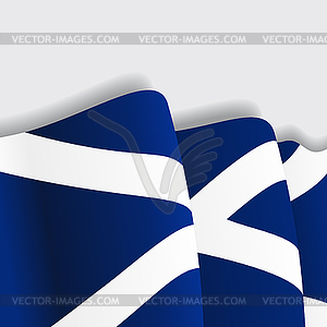 Scottish waving Flag.  - vector clip art