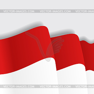 Indonesian waving Flag.  - vector clipart