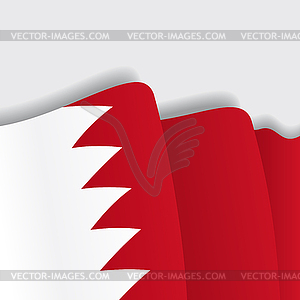 Bahrain waving Flag.  - vector clip art