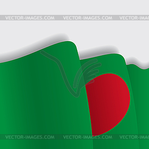 Bangladeshi waving Flag.  - vector image