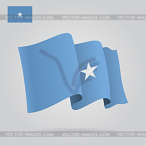 Somalian waving Flag.  - vector clipart