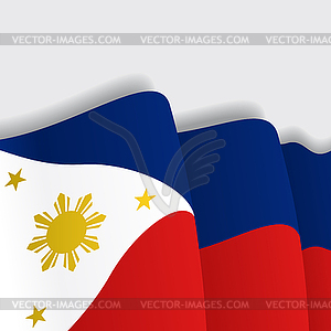 Philippines waving Flag.  - vector clip art