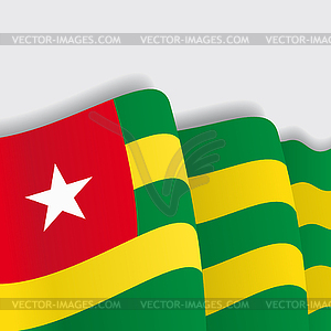 Togo waving Flag.  - vector EPS clipart