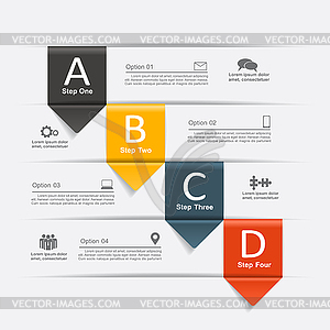 Infographic design with elements and icons - vector clipart