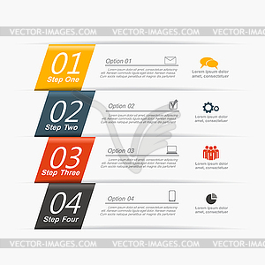 Infographic design with elements and icons - vector image