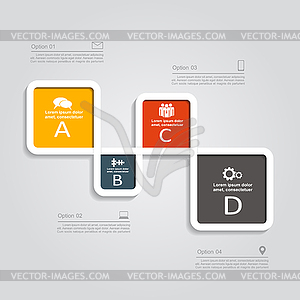 Infographic design with elements and icons - vector image