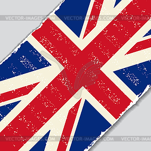 British grunge flag.  - royalty-free vector image