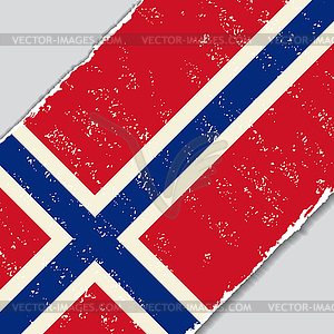 Norwegian grunge flag.  - vector clipart