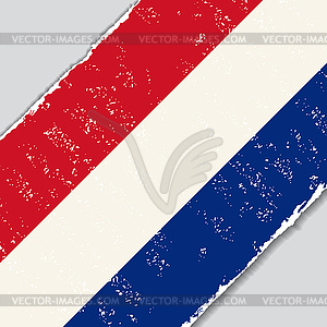 Dutch grunge flag.  - vector clipart