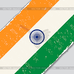 Indian grunge flag.  - vector clipart