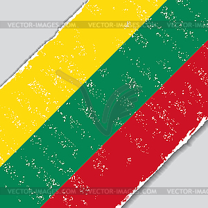 Lithuanian grunge flag.  - vector image