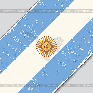 Argentinean grunge flag.  - vector image