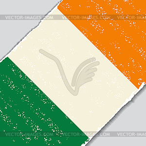 Irish grunge flag.  - vector EPS clipart