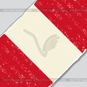 Peruvian grunge flag.  - vector clip art