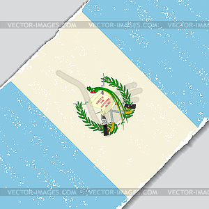Guatemalan grunge flag.  - vector clipart