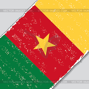 Камерун гранж флаг. - графика в векторе
