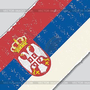 Serbian grunge flag.  - vector clip art