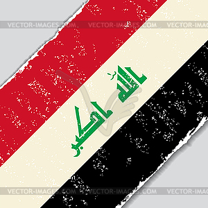 Iraqi grunge flag.  - vector clipart