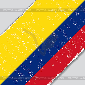 Colombian grunge flag.  - royalty-free vector image