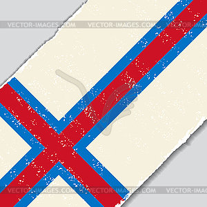 Faroe Islands grunge flag.  - vector image