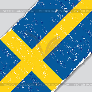 Swedish grunge flag.  - vector clip art