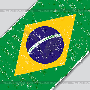 Brazilian grunge flag.  - vector EPS clipart