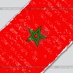 Moroccan grunge flag. - royalty-free vector image