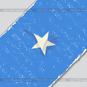 Сомалийская гранж флаг. - векторный клипарт