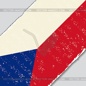 Czech grunge flag.  - vector image