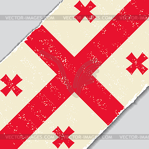 Georgian grunge flag. - vector clipart