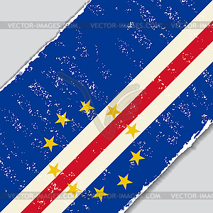 Cape Verde grunge flag.  - vector image