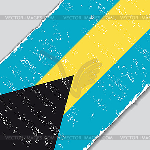 Bahamas grunge flag.  - vector clipart