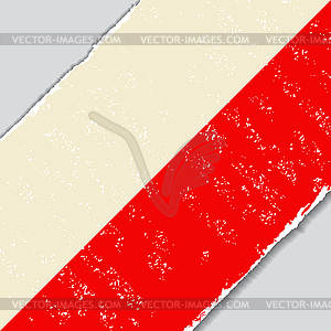 Polish grunge flag. - vector image