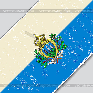 San Marino grunge flag.  - vector image