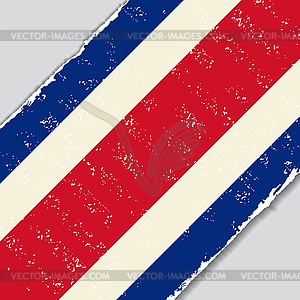 Costa Rican grunge flag.  - vector clipart