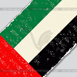 Объединенные Арабские Эмираты гранж флаг. - рисунок в векторном формате