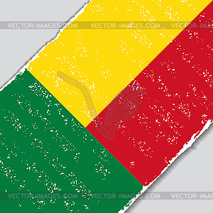 Benin grunge flag.  - royalty-free vector image