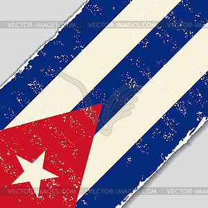 Cuban grunge flag.  - vector clip art