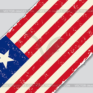 Liberian grunge flag.  - vector image