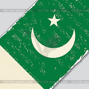 Pakistani grunge flag.  - vector clipart