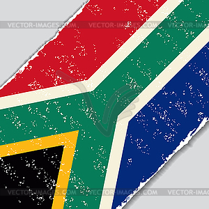 South African grunge flag.  - stock vector clipart