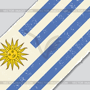 Uruguayan grunge flag.  - vector image