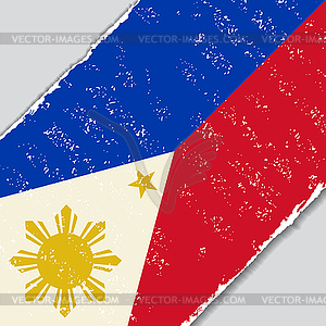Philippines grunge flag.  - vector clipart