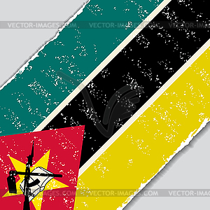 Mozambique grunge flag.  - vector image