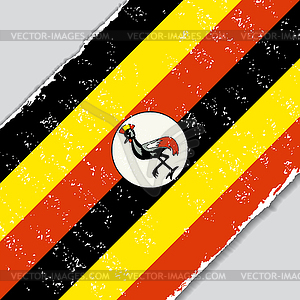 Ugandan grunge flag.  - vector clipart