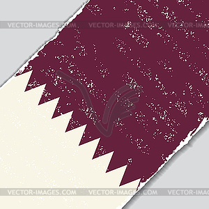 Qatari grunge flag.  - vector image