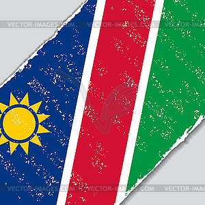 Namibian grunge flag.  - vector clipart