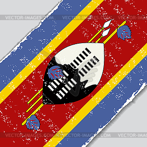 Swaziland grunge flag.  - vector image