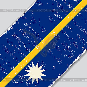Nauru grunge flag.  - vector clipart