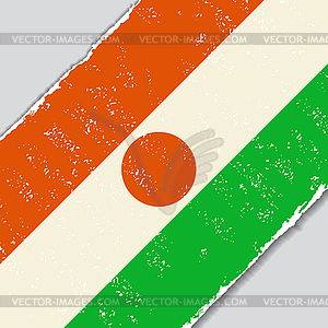 Niger grunge flag.  - vector image